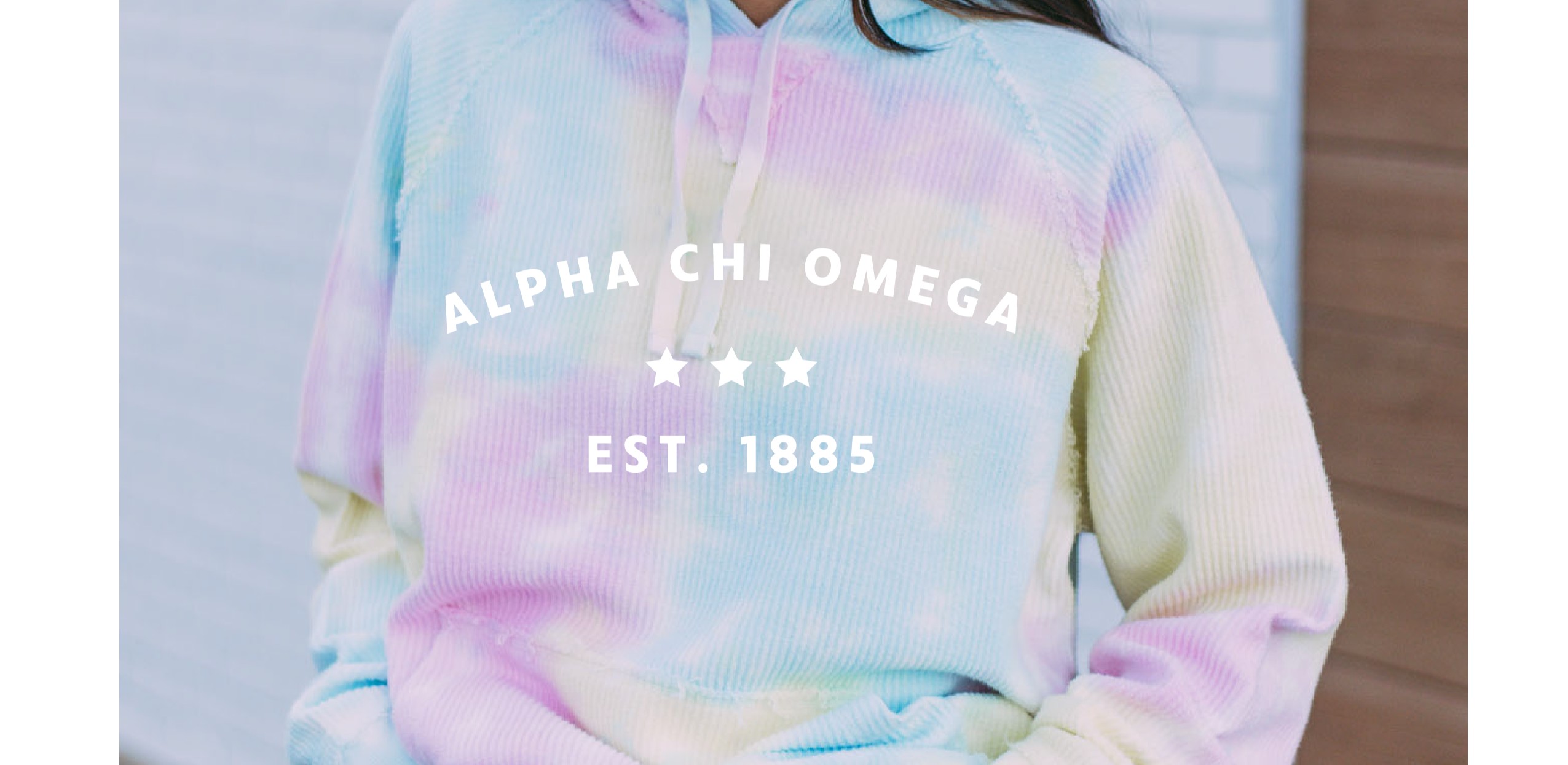 chi omega tie dye sweatshirt